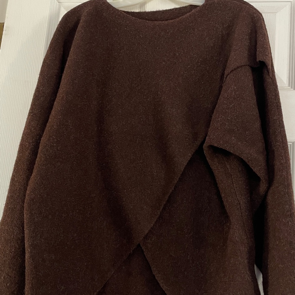 Stylish Saodimallsu Dark Brown Women's Sweater Small fits medium Layered style
